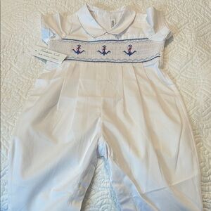 White Nautical Kids Romper
